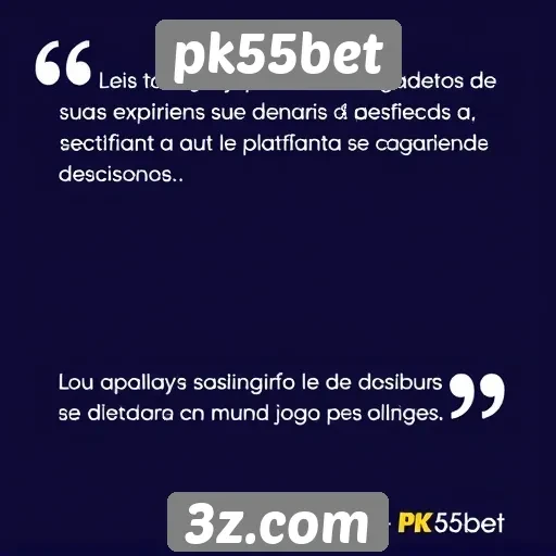 Depoimentos de jogadores sobre pk55bet